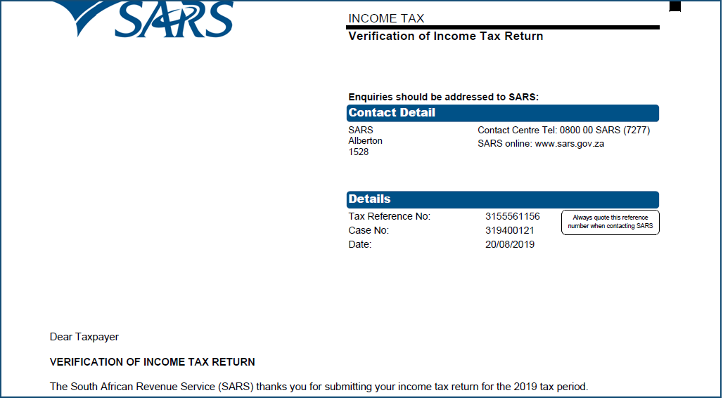 SARS asked for my documents again. Why?